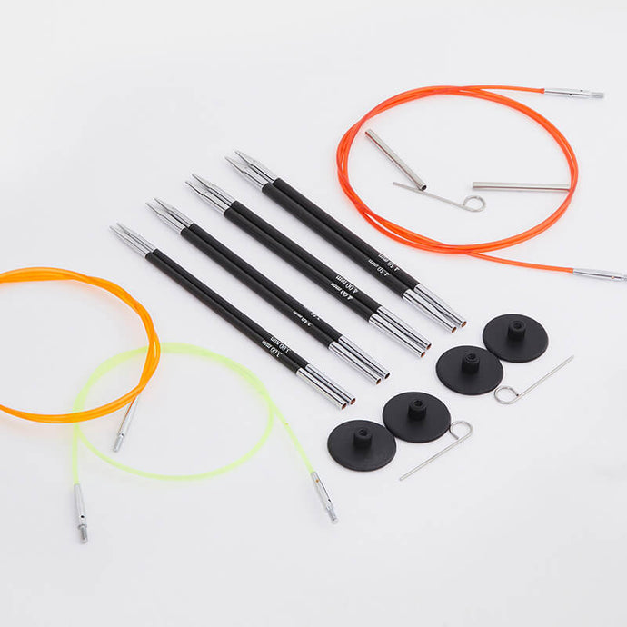 Knitpro Karbonz Interchangeable Knitting Needles Set (Starter) - Old Edition