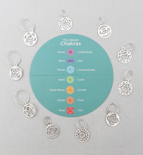 Load image into Gallery viewer, Knitpro Sterling Silver Plated Chakra Stitch Markers